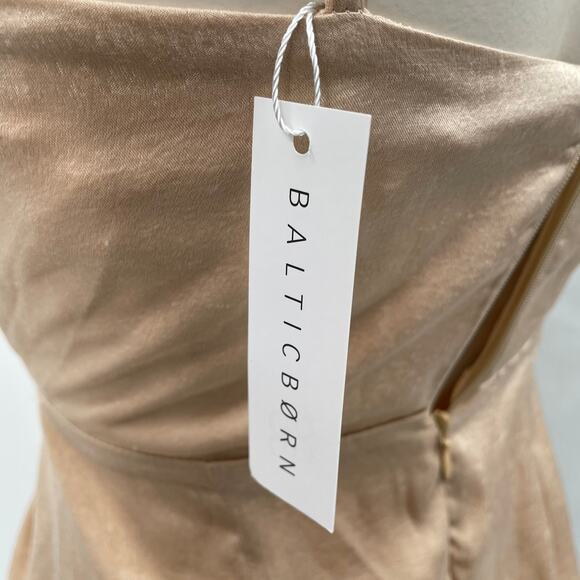 BALTIC BORN CAMILA NATURAL‎ TANK SIDE TIE MIDI DRESS XS NWT - Picture 12 of 16